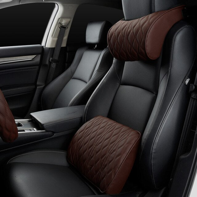 Universal Car Lumbar Headrest Support Set